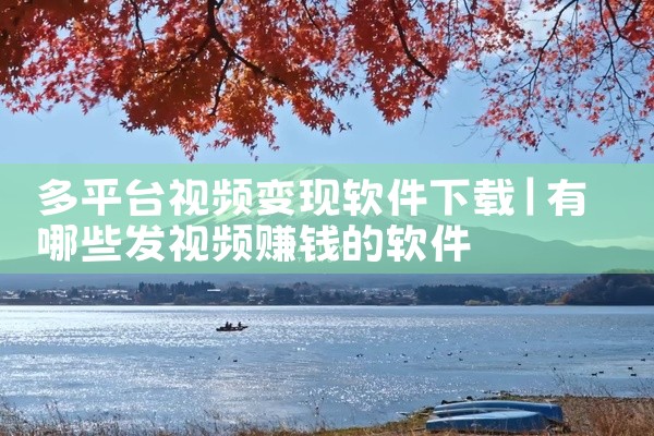 多平台视频变现软件下载
