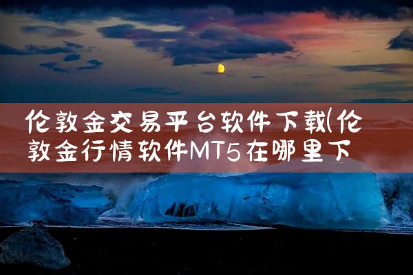 伦敦金交易平台软件下载