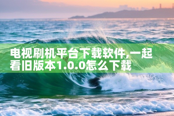 电视刷机平台下载软件