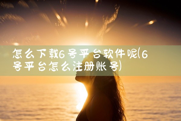怎么下载6号平台软件呢